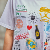 Detail image of the white t-shirt from the Guinness Storehouse Doodle Range collection.