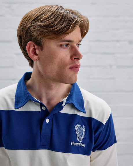 Guinness Time Blue & White Polo