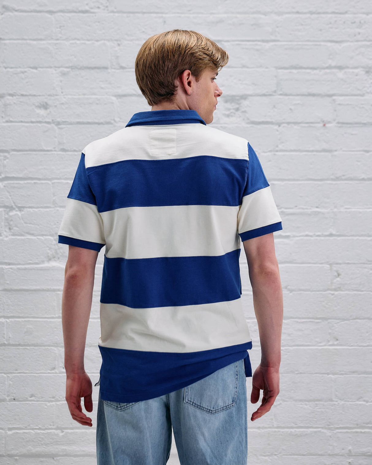Guinness Time Blue & White Polo