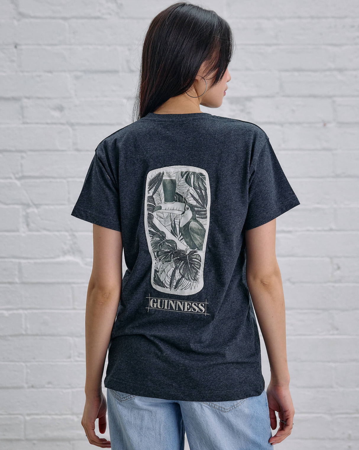 Guinness Hand Drawn Toucan Grey T-shirt