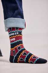 Guinness Time Burgundy Christmas Socks