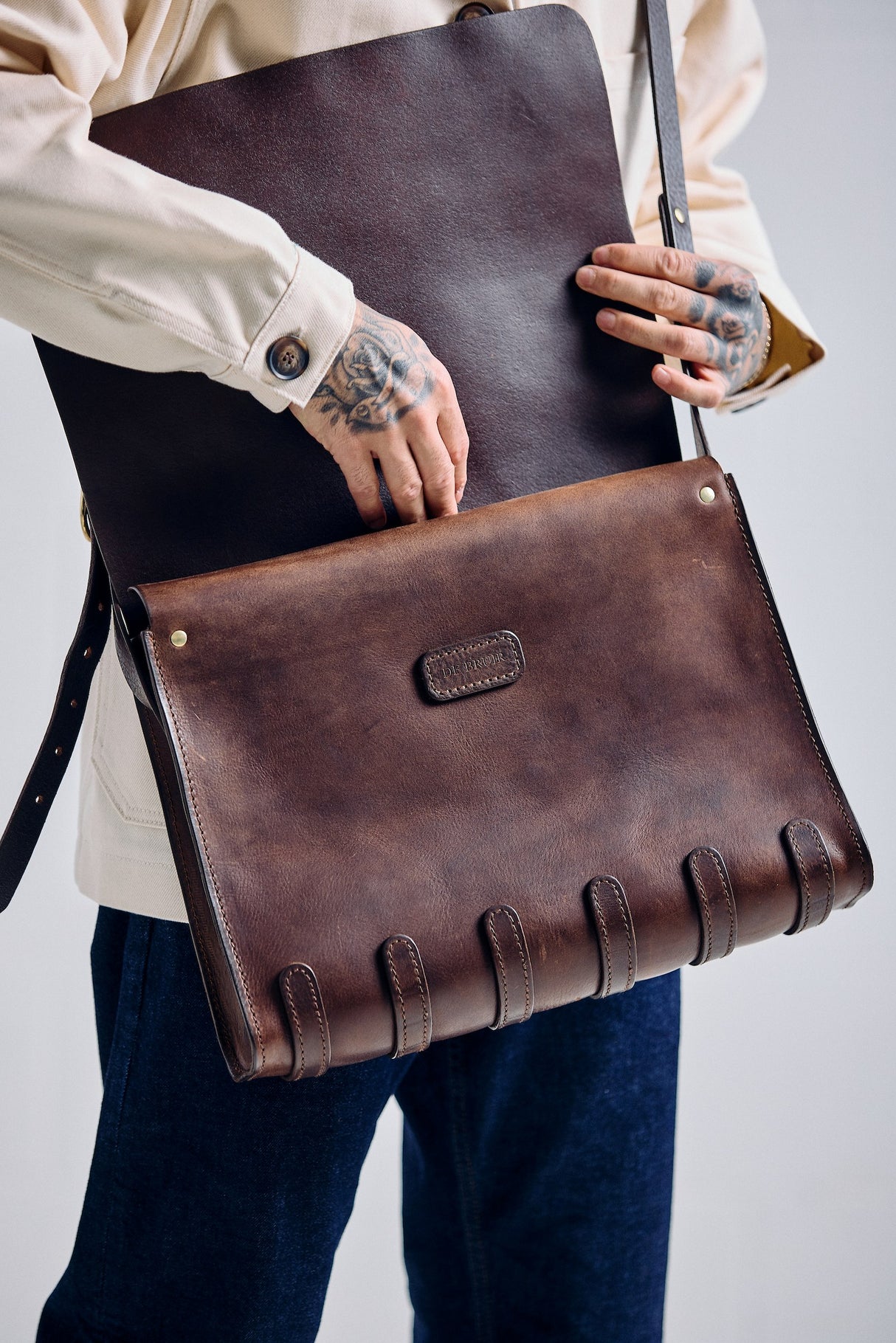 De Bruir Guinness Leather Laptop Bag