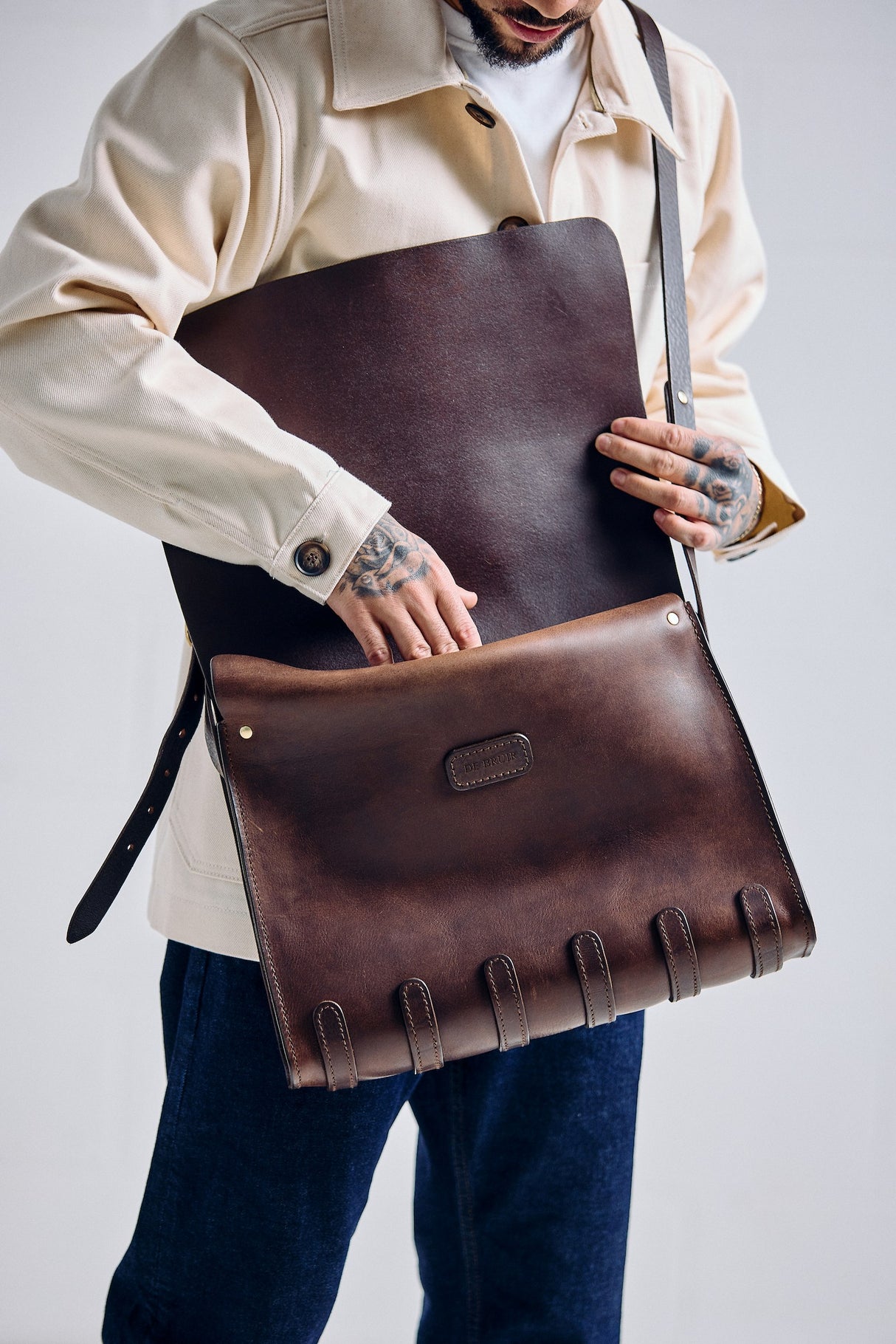 De Bruir Guinness Leather Laptop Bag