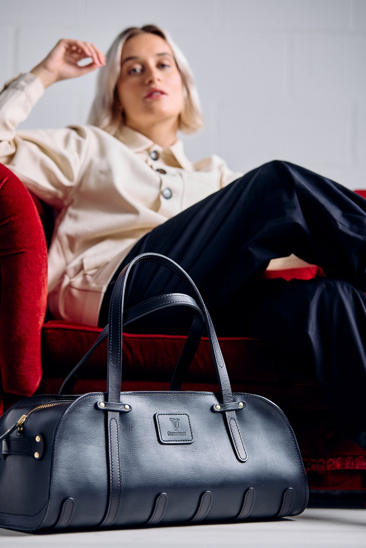 De Bruir Guinness Leather Sports Bag