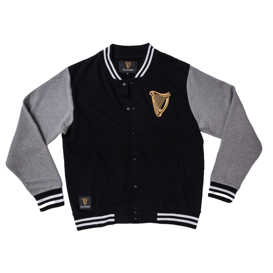 Guinness Black & Grey Varsity Jacket