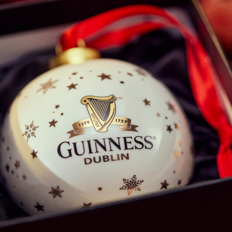 Image of Guinness Ceramic Christmas Bauble in Gift Box