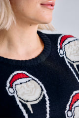 Black All Smiling Pints Christmas Sweater