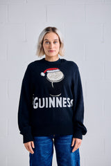 Black Christmas Smiling Pint Sweater