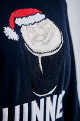 Black Christmas Smiling Pint Sweater