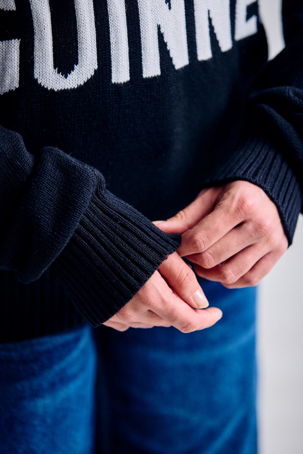 Black Christmas Smiling Pint Sweater