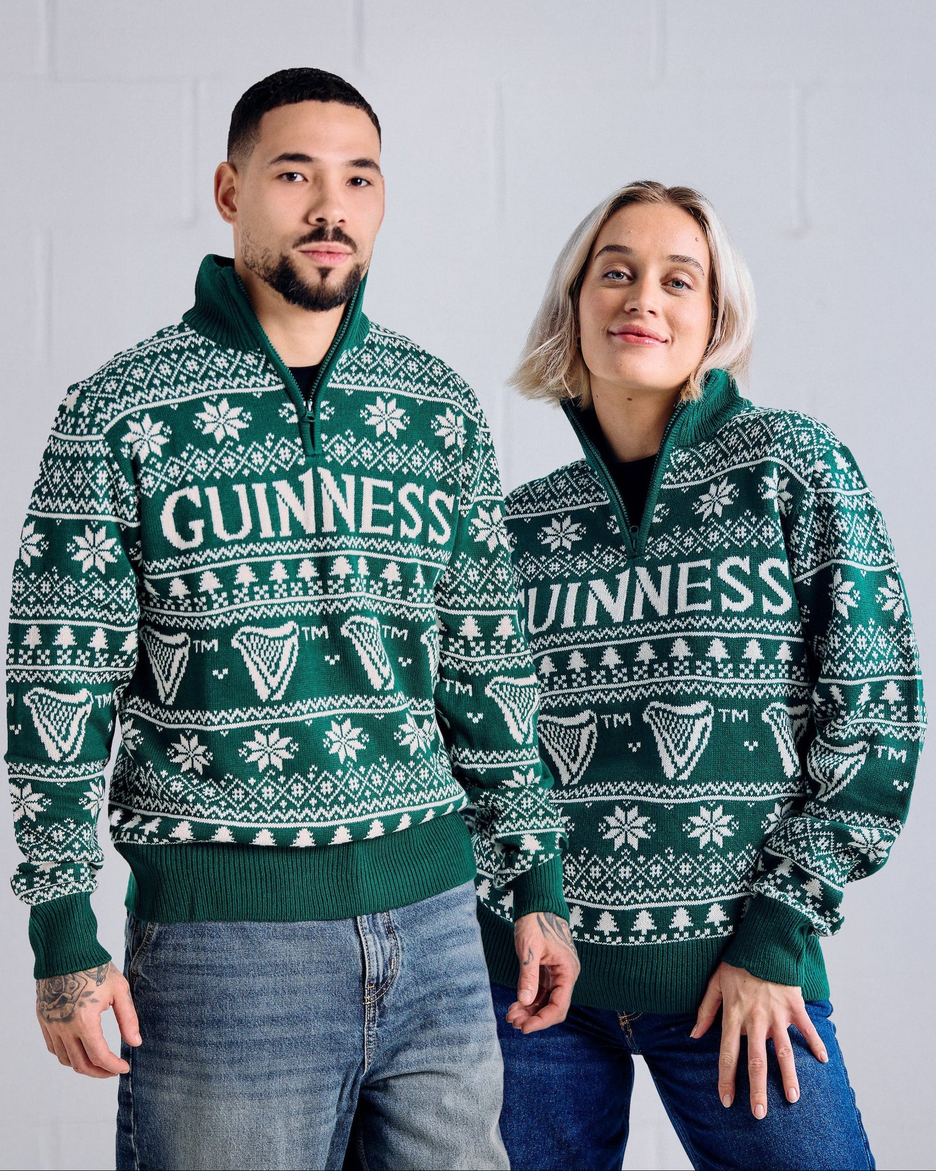 Green Guinness Christmas 1/4 Zip Sweater – Guinness Storehouse
