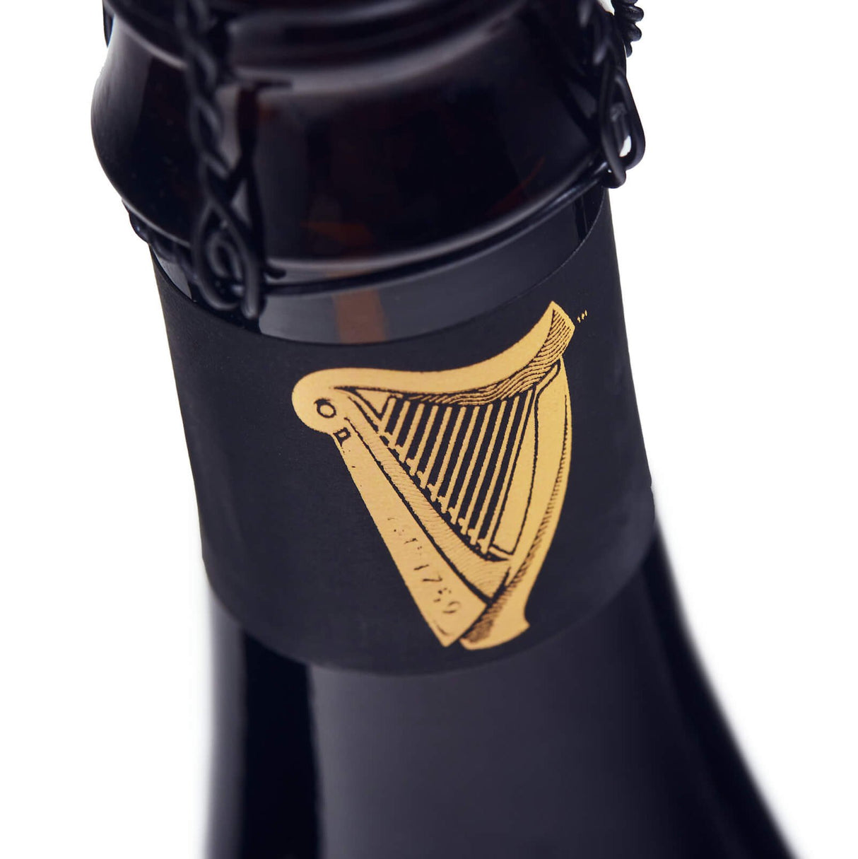 Image of neck of Guinness x Timmermans bottle