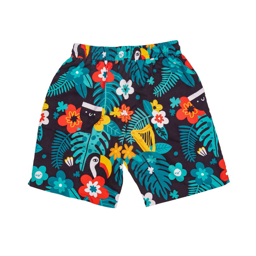 Image of the Guinness x Fatti Burke Hawaiian Style Swim Shorts
