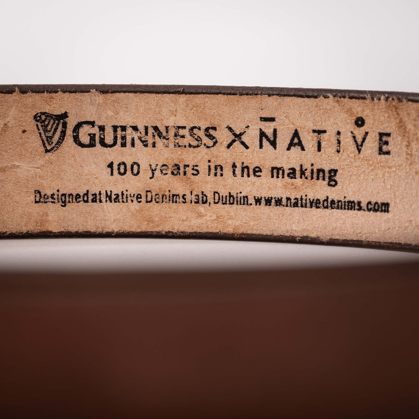 Guinness x Native Denims Brown & Brass Belt