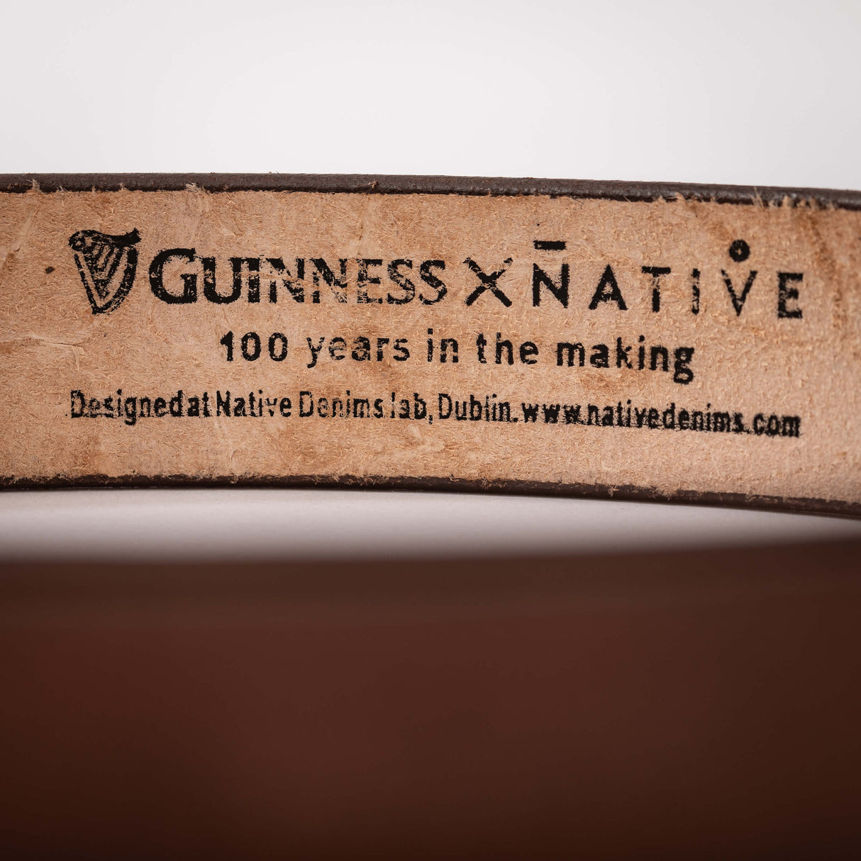 Guinness x Native Denims Brown & Brass Belt