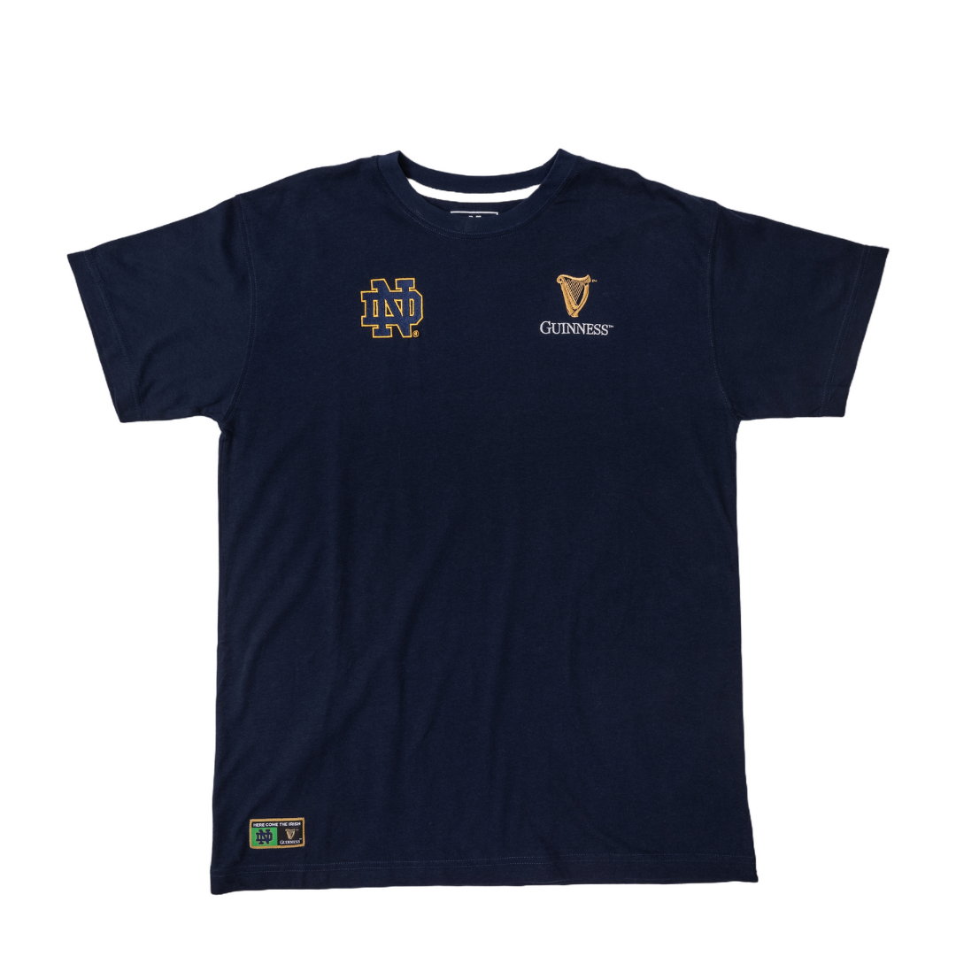 Guinness Notre Dame Go Irish Navy T Shirt Guinness Storehouse