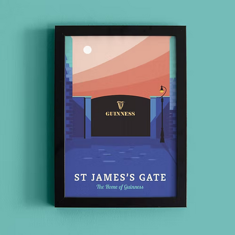 Guinness x Pawpear A4 St James Gate Dublin Print - A4 (210 x 297mm)