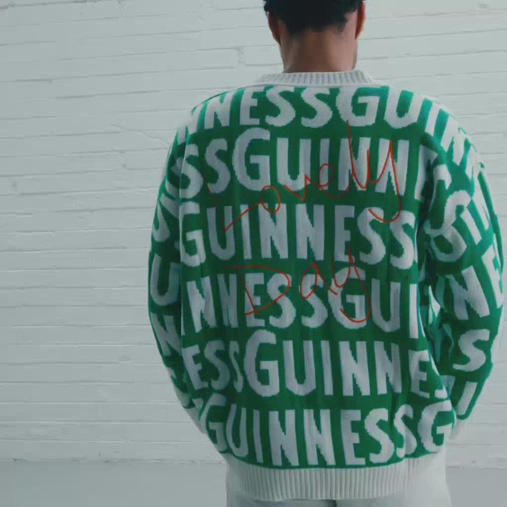 Guinness Green Lovely Day Knitted Cardigan