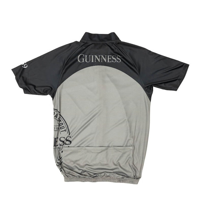 Back of the Guinness Storehouse Exclusive, Black and Grey cycling jersey.