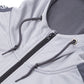 Detail of the Guinness Storehouse Exclusive grey performance jacket 1/4 zip.
