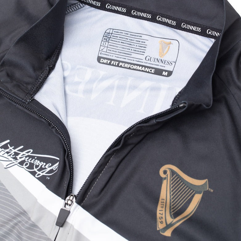 Guinness Storehouse Dry Fit Performance Cycling Jersey Zip detail