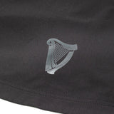 Detail of the Guinness Storehouse Exclusive black jacket Guinness logo.