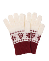 Guinness Burgundy and Cream Christmas gloves