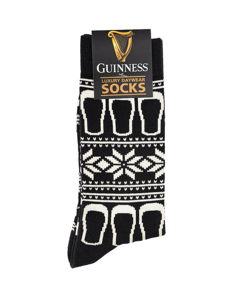 Guinness black & white iconic pint luxury daywear socks.