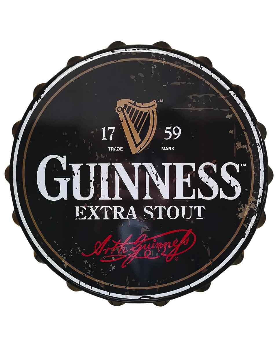 Guinness Bottle Cap Metal Sign