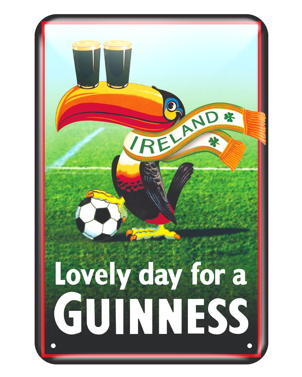 Guinness Toucan Football Metal Sign