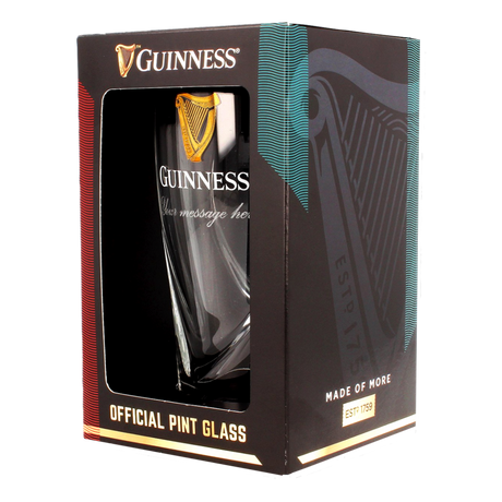 Official Guinness Pint Glass Engraved