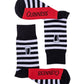 Recycled Yarn Black & White Striped Socks